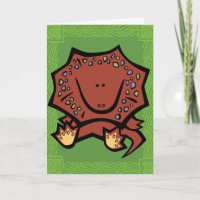Carte de voeux pour le Puzzle de Lizard fendu à la