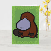 Carte de voeux pour le Puzzle de Platypus Wildlife (Fleur jaune)