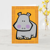 Carte de voeux pour le Puzzle d'Hippo Wildlife (Fleur jaune)