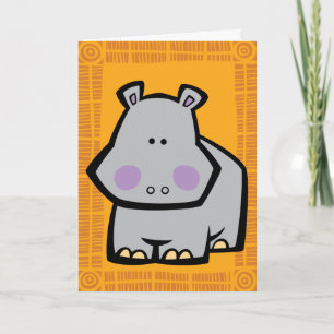 Carte de voeux pour le Puzzle d'Hippo Wildlife
