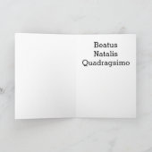 Carte de voeux pour le quarantième anniversaire de (Intérieur)