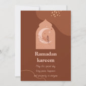 Carte de vœux pour le Ramadan Kareem (Devant)