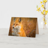 carte de voeux pour le renard de prairie (Fleur jaune)