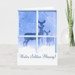 Carte de vœux pour le solstice d'hiver