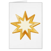 Carte de voeux pour le symbole Baha'i (Devant)