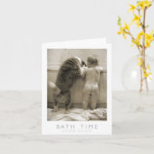 Carte de voeux pour le temps de bain (Fleur jaune)