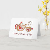 Carte de voeux pour le thé de Valentine (Fleur jaune)