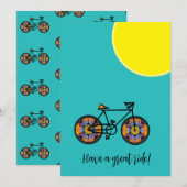 Carte de voeux pour le vélo tournesol (Devant / Derrière)