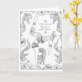 carte de voeux pour le yoga (Fleur jaune)