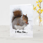 Carte de voeux pour l'écureuil (Fleur jaune)