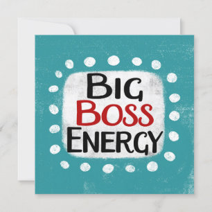 Carte de voeux pour l'énergie Big Boss