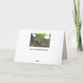 carte de voeux pour léopard d'arbre (Dos)