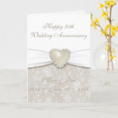 Carte de voeux pour les 30 ans de mariage - Damass (Fleur jaune)