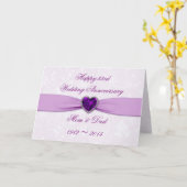 Carte de vœux pour les 33 ans de mariage Damask (Fleur jaune)