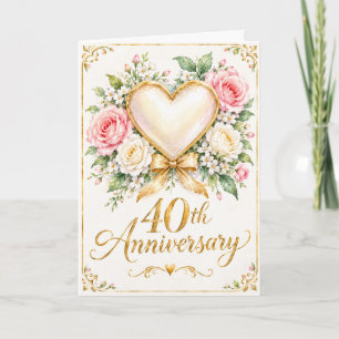 Carte de vœux pour les 40 ans de mariage