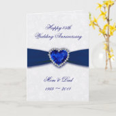 Carte de voeux pour les 45 ans de mariage Damas (Fleur jaune)