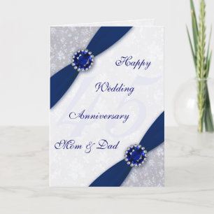 Carte de vœux pour les 45 ans de mariage Damassé