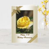 Carte de voeux pour les 50 ans de mariage (Fleur jaune)