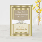 Carte de voeux pour les 50 ans de mariage (Fleur jaune)