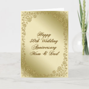 Carte de voeux pour les 50 ans de mariage