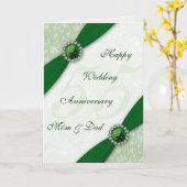 Carte de voeux pour les 55 ans de mariage - Damass (Fleur jaune)