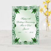 Carte de voeux pour les 55 ans de mariage (Émeraud (Fleur jaune)