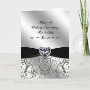 Carte de vœux pour les 60 ans de mariage diamant