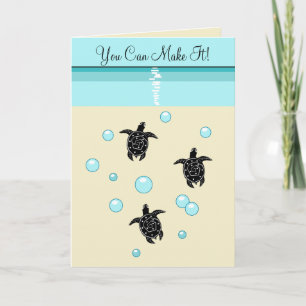 Carte de voeux pour les bébés tortues de mer