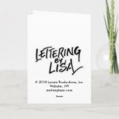 Carte de voeux pour les Bénédictions d'anniversair (Dos)