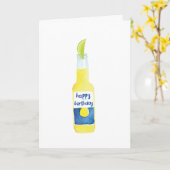 Carte de voeux pour les bières d'anniversaire (Fleur jaune)