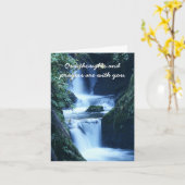 Carte de voeux pour les chutes d'eau (Fleur jaune)