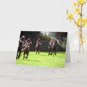 Carte de voeux pour les courses de chevaux (Fleur jaune)