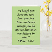 Carte de voeux pour les écritures "Croyez" (Fleur jaune)