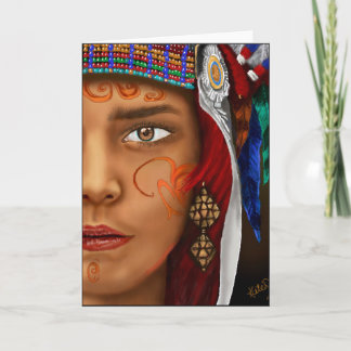 Carte de voeux pour les femmes amérindiennes