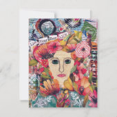 Carte de voeux pour les femmes aux médias mixtes I (Devant)