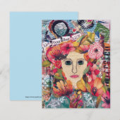 Carte de voeux pour les femmes aux médias mixtes I (Devant / Derrière)