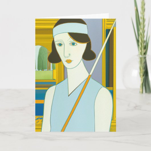 Carte de voeux pour les femmes golfeuses (Devant)