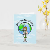 Carte de voeux pour les femmes pédiatres (Fleur jaune)