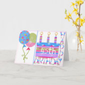 Carte de voeux pour les femmes pour le 45e anniver (Fleur jaune)