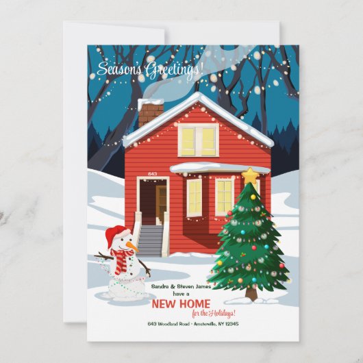 Carte de vœux pour les fêtes (Devant)