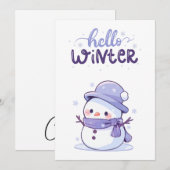 Carte de vœux pour les fêtes d'hiver (Devant / Derrière)