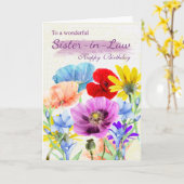 Carte de voeux pour les fleurs d'aquarelle de bell (Fleur jaune)