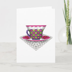Carte de voeux pour les fleurs de thé