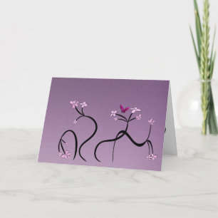 Carte de voeux pour les fleurs douces