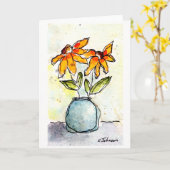 Carte de voeux pour les fleurs jaunes (Fleur jaune)