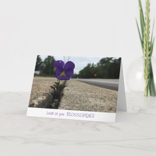 carte de voeux pour les fleurs sauvages urbains (f (Devant)