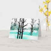 Carte de voeux pour les forêts d'hiver (Fleur jaune)