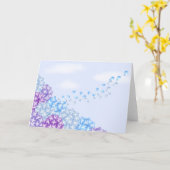 Carte de voeux pour les hydrangées et papillons (Fleur jaune)