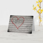 Carte de voeux pour les mélomanes (Fleur jaune)