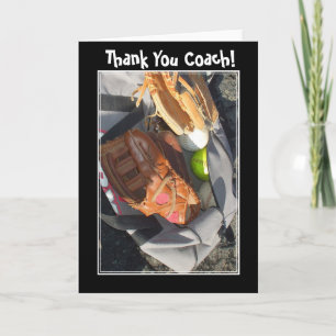 Carte de voeux pour les mitt de baseball Merci Coa